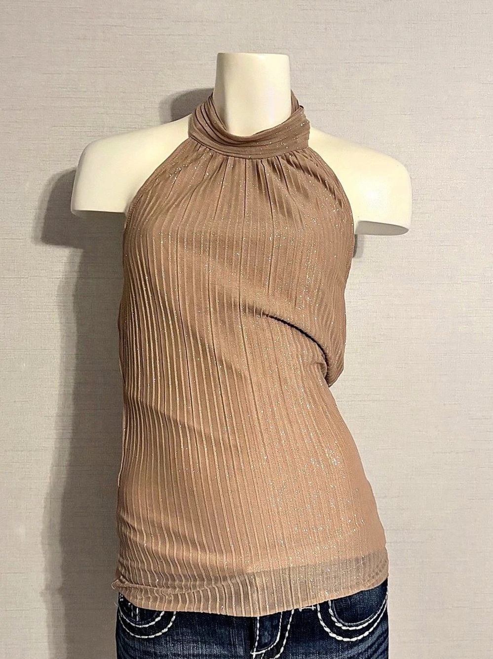 Like new women’s medium A. Byer sparkly halter top